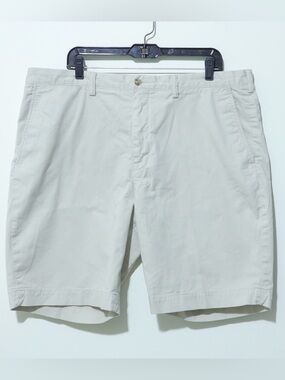 Polo Ralph Lauren Shorts Mens 40 Beige Chino Classic Fit Cotton Casual Flat